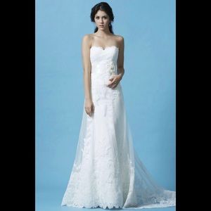 Eden Bridals Lace Strapless Wedding Dress